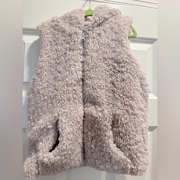 AMERICAN WIDGEON Kids Cozy Sherpa Vest - DUSTY PINK size 6 - Picture 2 of 7